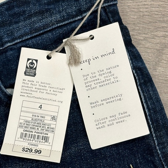 Womens a new day 4 27 Small Jeans Denim Navy Blue Bootcut Stretch High Rise NWT - Picture 8 of 12